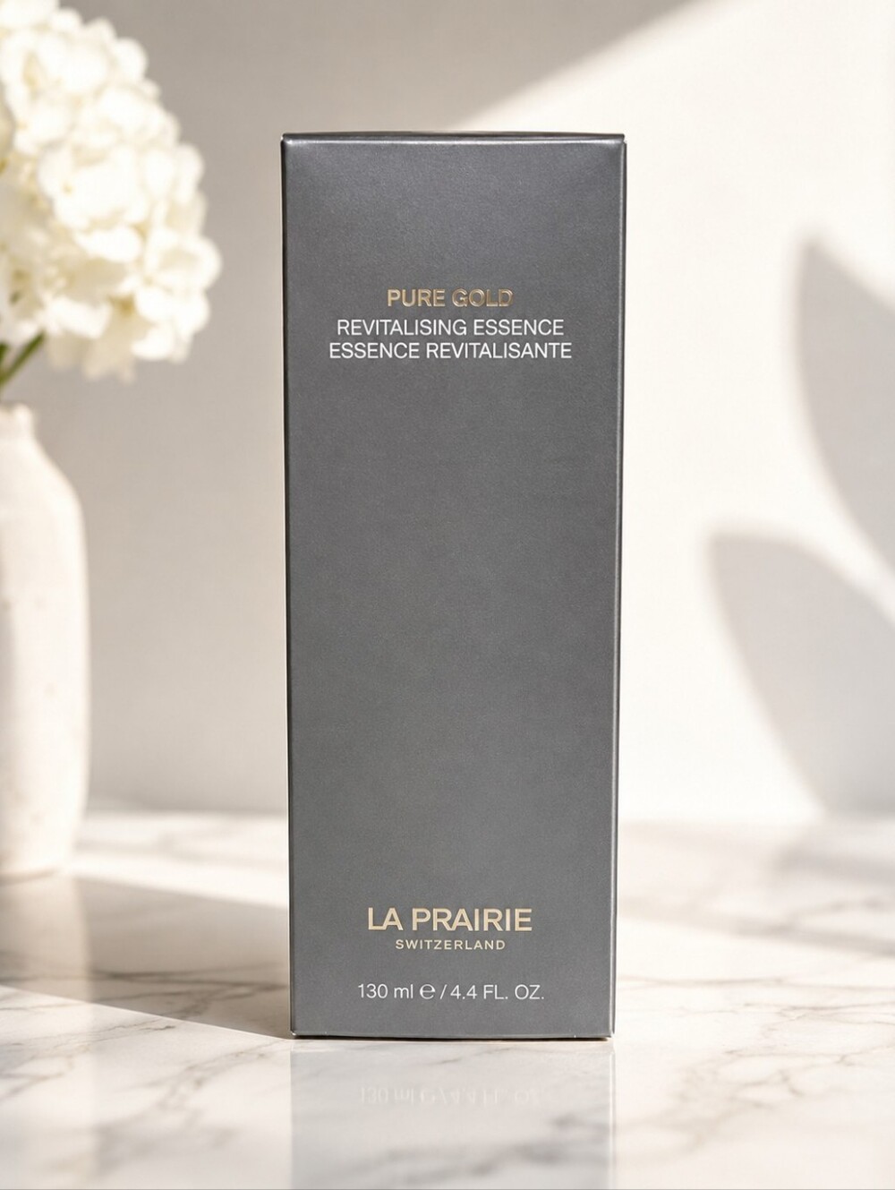 La Prairie Pure Gold Revitalising Essence 130mL / 4.4 oz – NEW WITH BOX – $530